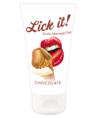 Lubrifiant et gel de massage végétalien comestible goût chocolat blanc 50ml 